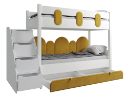 Двухъярусная кровать, Офелия, без лестницы желтый