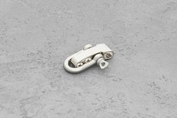 Застежка с регулировкой D-образная 19x40мм (хром)