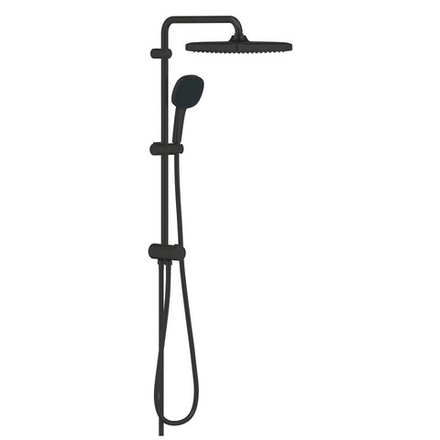 Душевая система GROHE Vitalio Comfort 250, Flex наружного монтажа, с переключателем, матовый чёрный (266982431)