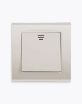 Выключатель Питер Маркет "BIEN", одноклавишный, с LED-подсветкой, бежевый