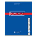 Тетрадь А5, 48 л., BRAUBERG, клетка, обложка картон, "CONTRACT", 400519, 4шт