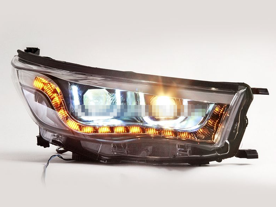 Передние фары Тойота Хайлендер 2014-2016 V1 type [Комплект Л+П; светодиодные; электрокорректор; яркие ходовые огни; ксенон в комплекте]