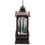 Сувенир с подсветкой «Фонарь с сказочным снеговиком» 5.5*5.5*12.5 см (3хAG13)