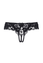 Эротические трусики Erolanta Lingerie Collection кружевные черные 46-48