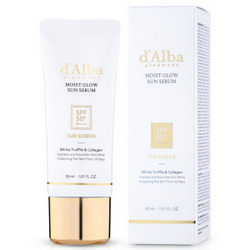 Солнцезащитная сыворотка с трюфелем D'Alba Moist Glow Sun Serum White Truffle&Collagen Sun Screen SPF50+ PA++++, 30мл