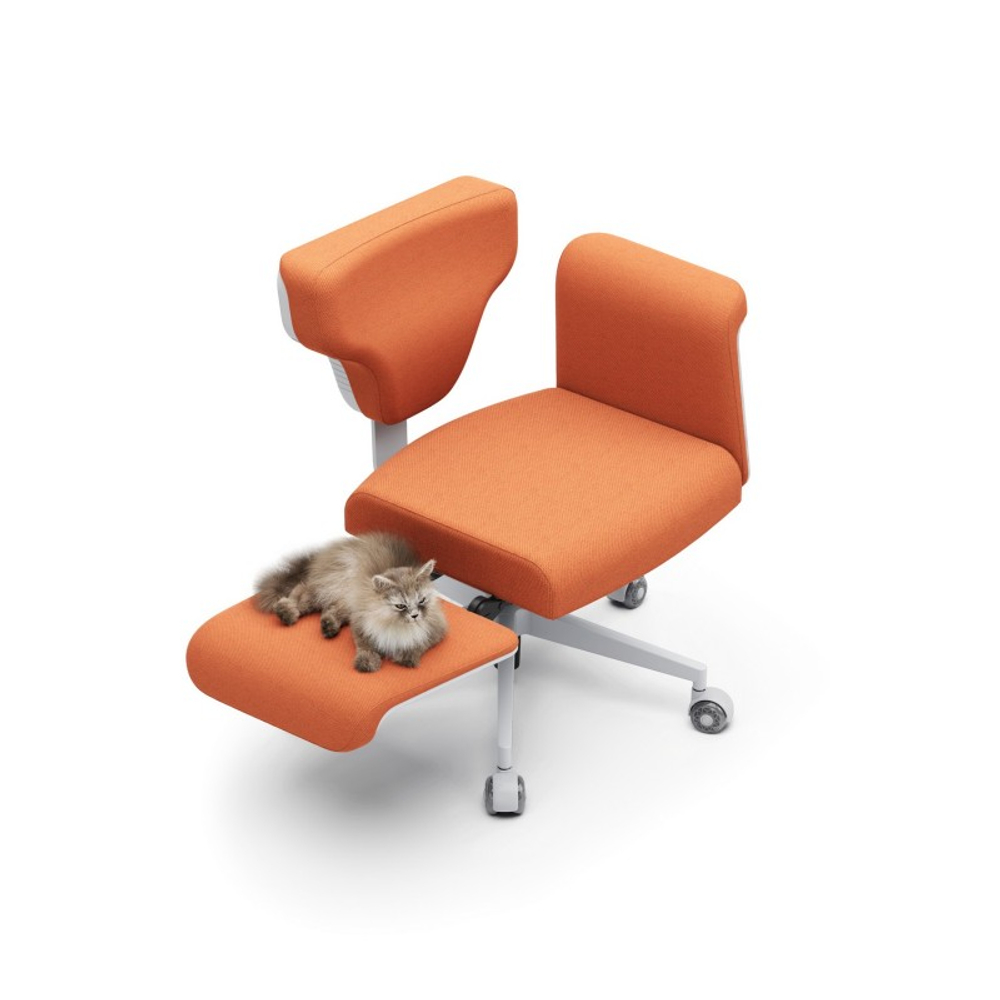 Кресло-трансформер FoxGear STUDIO Fabric, оранжевый (FG-STUDIO-F-OR)