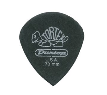 Медиаторы 12шт, 0,73мм, Dunlop 482P.73 Tortex Pitch Black Jazz III