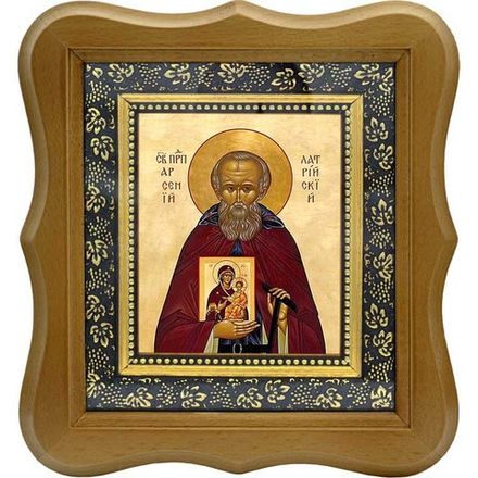 Арсений Латрийский, преподобный игумен. Икона на холсте.