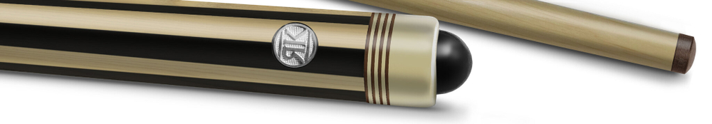 Кий Турмалин, черный граб/белыйграб/желтый граб 9-запилов, 2PC(ЯК)