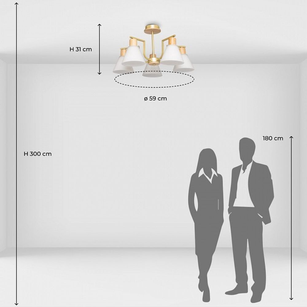 Люстра на штанге De City Дэла 45 635016505