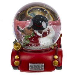 GAEM Фигурка декор в стекл шаре "Снеговик и Олень", D 7 см, L10,5 W7 H9 см