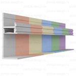 Теневой плинтус скрытого монтажа Pro Design 7210 покраска по RAL 2700мм