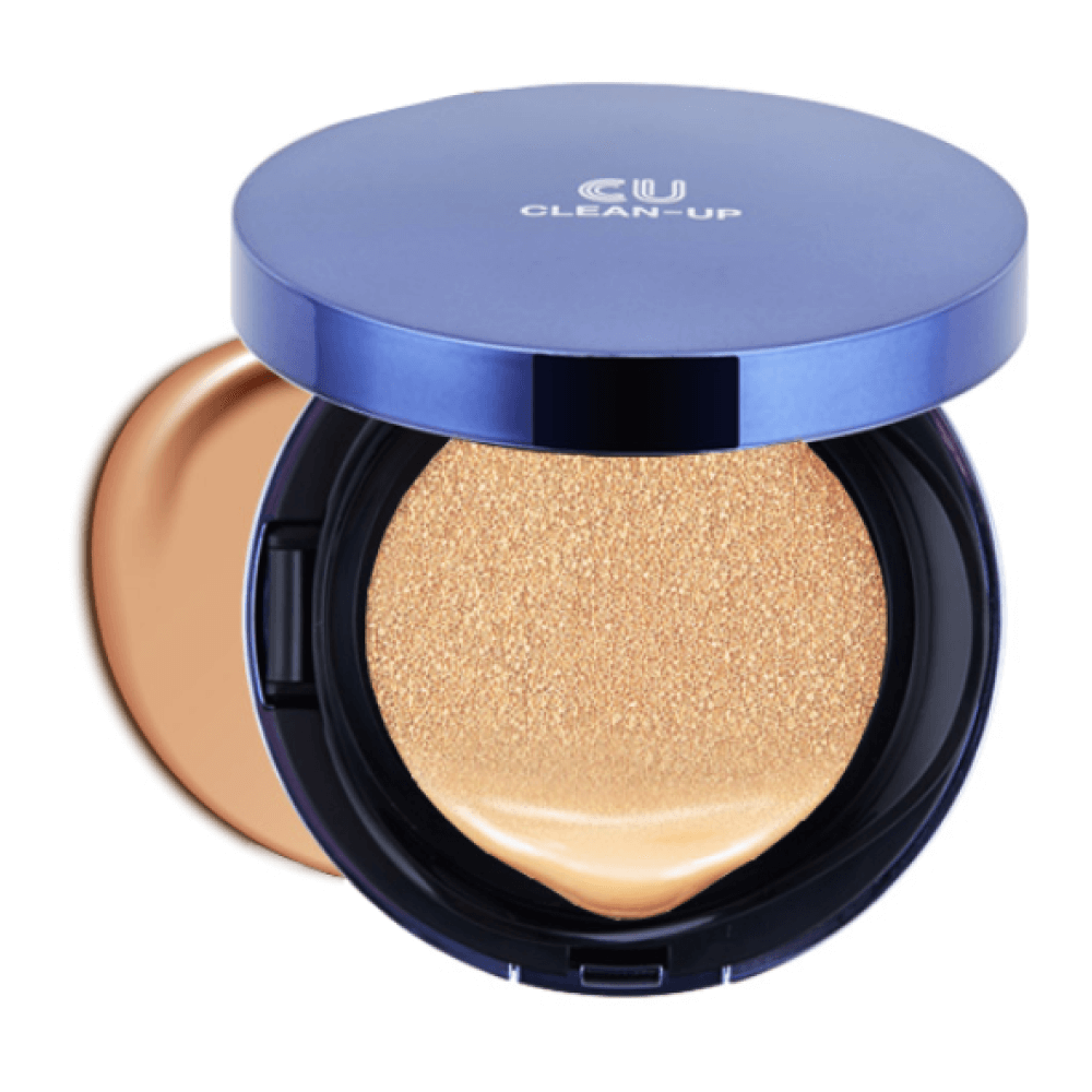 Антивозрастной тональный крем кушон CU Skin CLEAN-UP Skinfit Cushion Pact SPF 50+/PA+++, 15 г + 15 г
