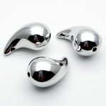 Подвеска Капля, цвет серебро (родий), размер 23*14 мм, цена за 1 шт