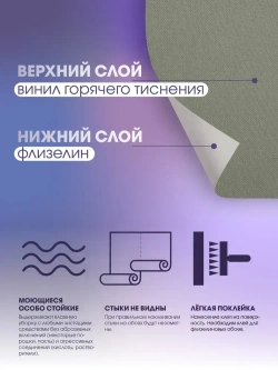 Обои флизелиновые 1,06 RENOWA 38201-05 Pole Текстильный фон Лён Рогожка Матовые Зелёные Метровые