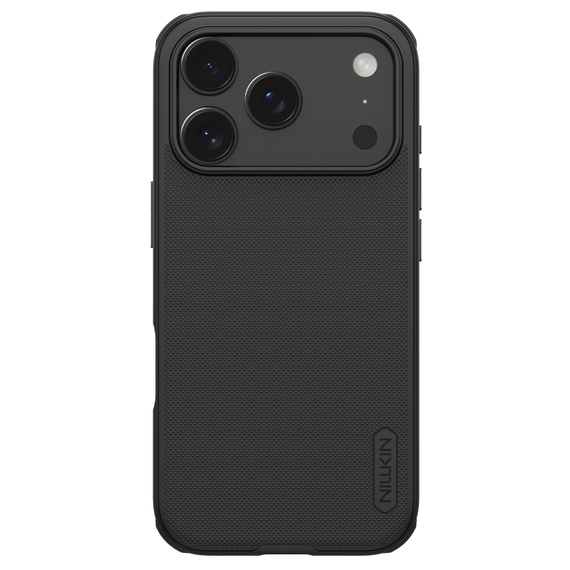 Противоударный чехол черного цвета от Nillkin для смартфона iPhone 17 Pro Max, серия Super Frosted Shield Pro
