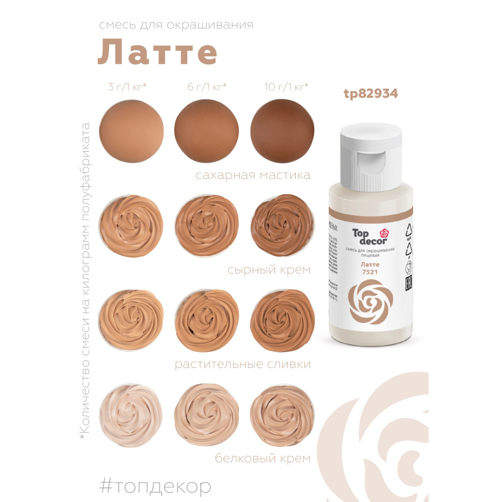 Пищевой краситель гелевый "Латте"