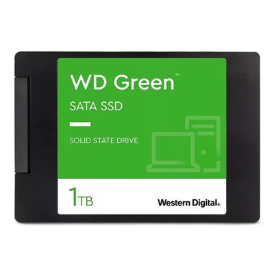 Твердотельный накопитель SSD 1Tb Western Digital Green SSD 2,5”, SATA III, (R/W - 545/510 MB/s) 3D-NAND
