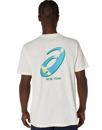 Мужская теннисная футболка Asics Court Graphic Short Sleeve - cream