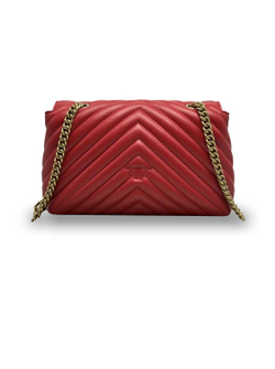 LADY LOVE BAG PUFF HEART - red gold