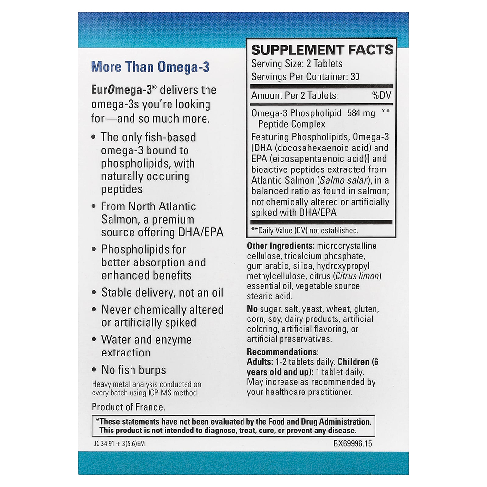 EuroMedica, EurOmega-3®, 60 таблеток
