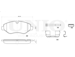 Колодки тормозные диск. передние UNIO BRP-20407