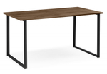 Стол деревянный Woodville Лиман 140 х 80 дуб крафт табачный, черный матовый, ножки черные