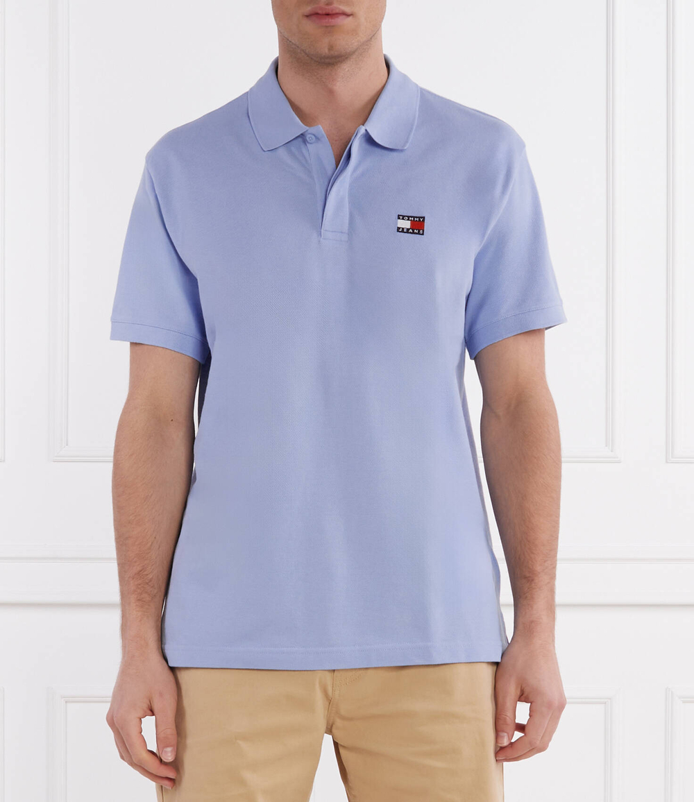 Поло Badge Tommy Jeans - голубой(DM0DM18314)