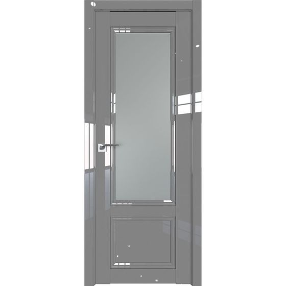Межкомнатная дверь глянцевая Profil Doors 129L грей люкс остеклённая