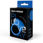 Эрекционное кольцо Love play от Sexy friend с вибрацией (30 мм.) синее