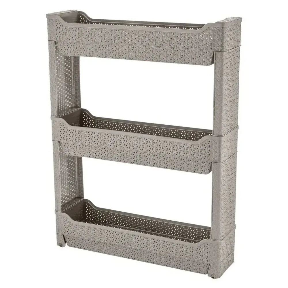 Этажерка универсальная Wenge узкая 3-секционная, 595х690 мм (серый)