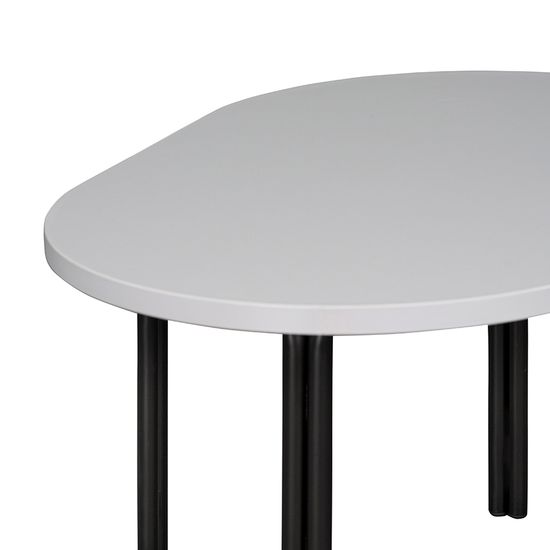 Столик кофейный ror, 75х50 см, черный/серый