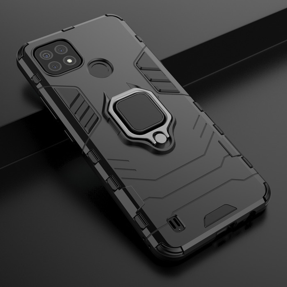 Противоударный чехол с кольцом Panther Case для Realme C21 / C11