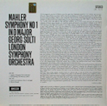 Gustav Mahler, Georg Solti, London Symphony Orchestra  / Symphony No. 1 (LP)