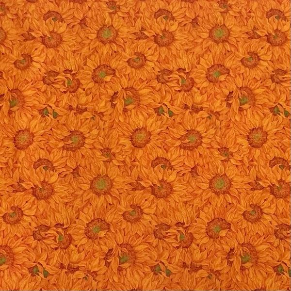 ПОДСОЛНУХИ ОРАНЖЕВЫЕ - 100% хлопок 1