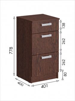 Тумба 1 Уфимка (венге), МФ 1+1