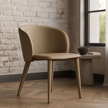 Стул Ornella кожа цвет серо-бежевый