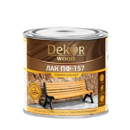 DEKOR WOOD  Лак алкидный ПФ-157 универсальный 2,4кг (Кубанские краски)