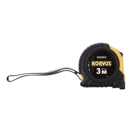 Рулетка   5м*19мм  резино-пластик. KORVUS  (Лакра)    2500905