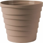 Кашпо для цветов пластиковое 0,9л d-13,2см «Бархан» Фраппе
