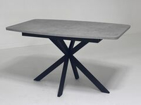 Стол АРИЗОНА 130 БЕТОН ЧИКАГО СВ.СЕРЫЙ / Черный каркас М-City