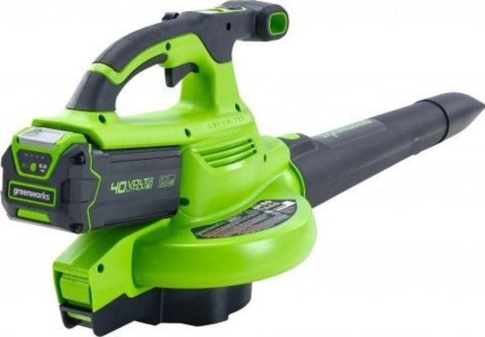 Воздуходув-садовый пылесос аккумуляторный GREENWORKS GD40BVK4 40V 2406907UB