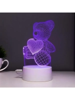 Светильник сенсорный «Мишутка» LED 7 цветов USB/от батареек