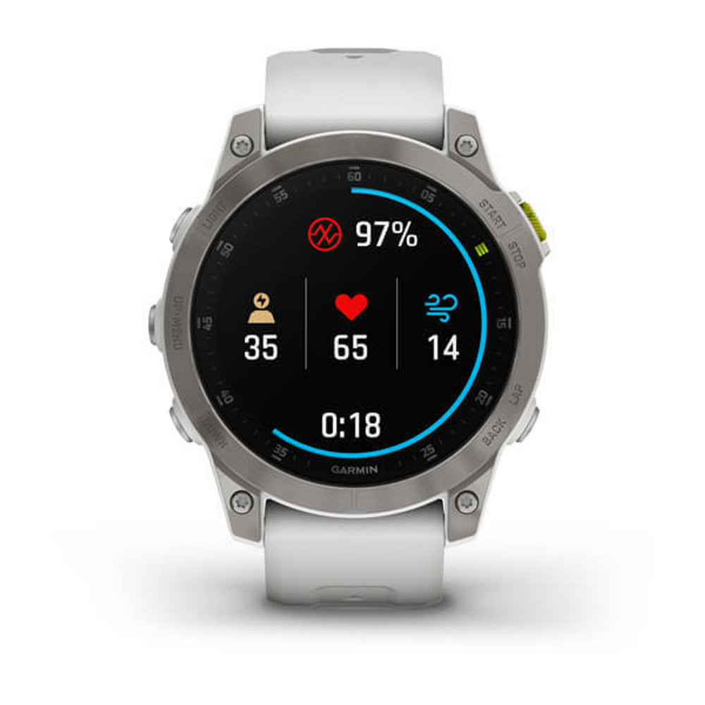 Смарт-часы GARMIN EPIX (Gen 2) Sapphire титановый белый,  010-02582-21