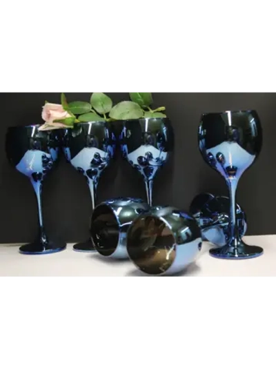 Фужеры для вина , шампанского 6 штук Лазурит