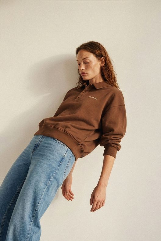 Свитшот поло, коричневый / Хороший Человек (Nice Person)