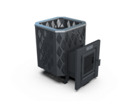 Банная печь Душа- 15 Сетка Лист Ивы стекло 8мм