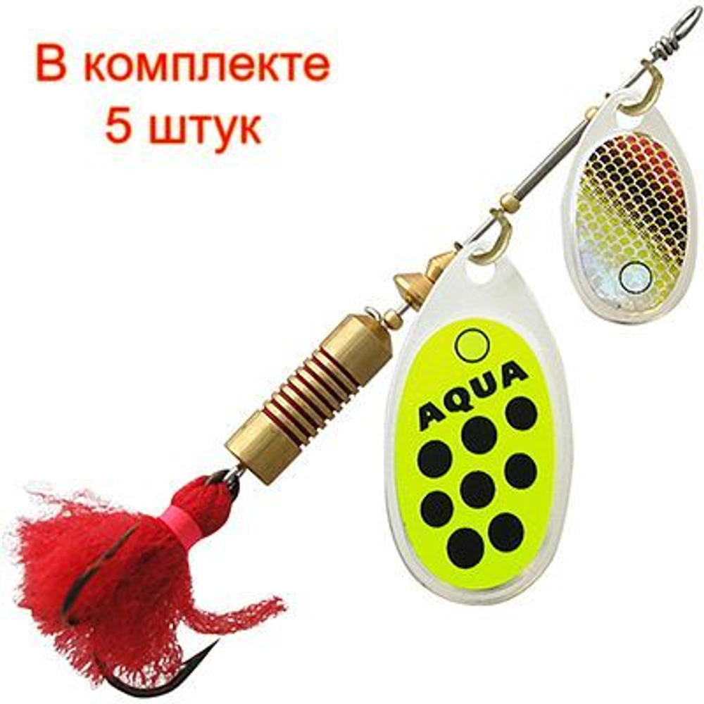 Блесна вертушка DOUBLE AGLIA 10,0g, № 1 + № 3, DUA-03