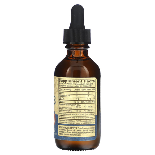 Deva, Веганская омега-3 ДГК-ЭПК, лимон, 60 мл (2 жидк. унц.)