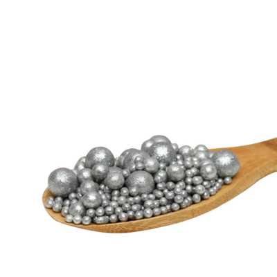 Новогодняя посыпка кондитерская с мягким центром "Блеск", серебро, 50 г